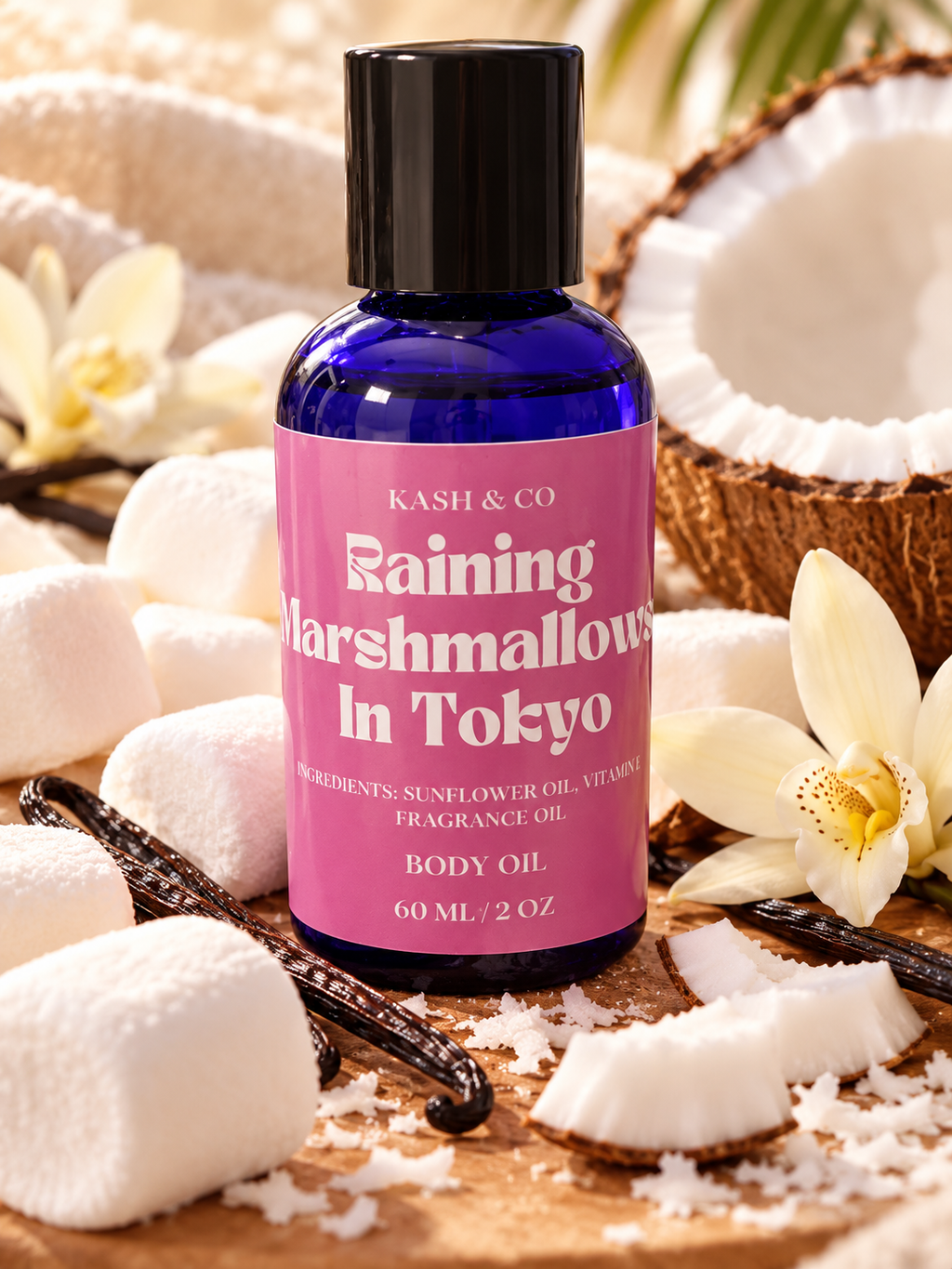 Kash & Co Scented 2oz Body Oil | Lasting Fragrance | Hydrating
