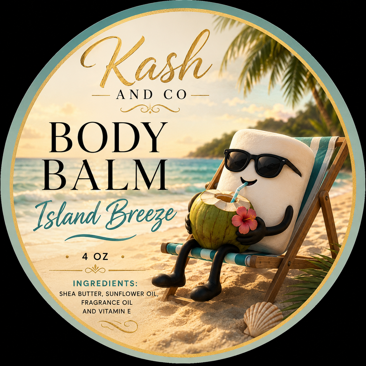Kash & Co Scented Body Balm | 4 oz | Moisturizing | Hydrating